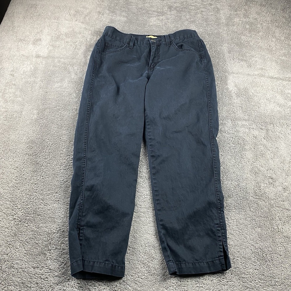 Levis Tab Twills Cropped Jeans Womens‎ 8 Blue Dark Wash Chino Vintage